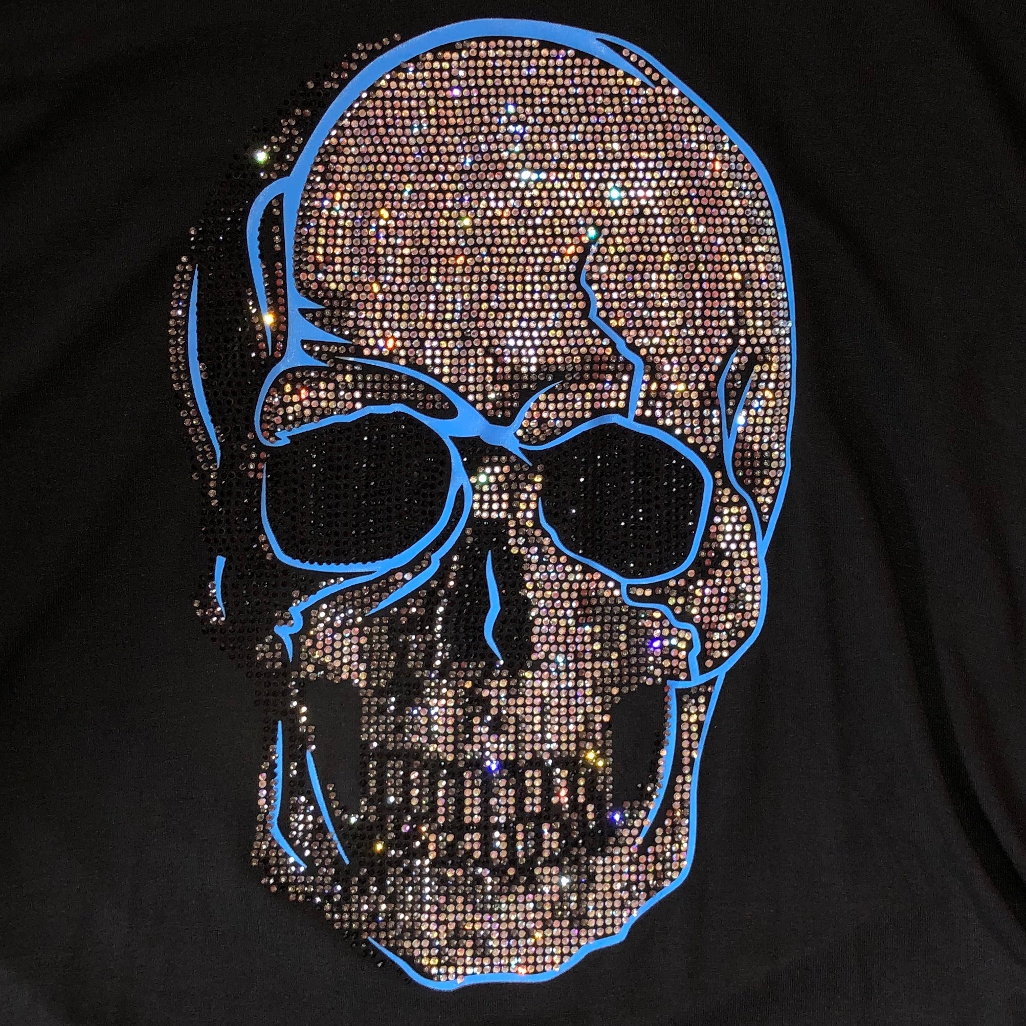 Blue skull outlet hoodie